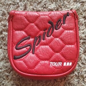 Spider Tour Putter mallet HeadCover for TaylorMade Red with black ink